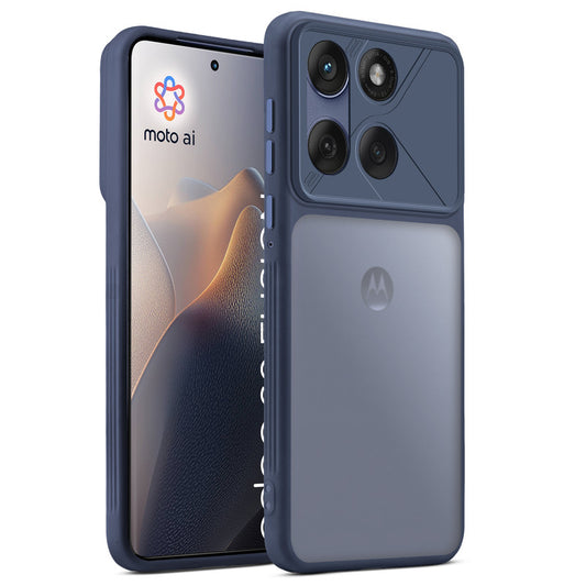 Premium Frosted Back Cover with Textured Camera Design & Metal-Look Buttons for Motorola Moto Edge 60 Fusion 5G