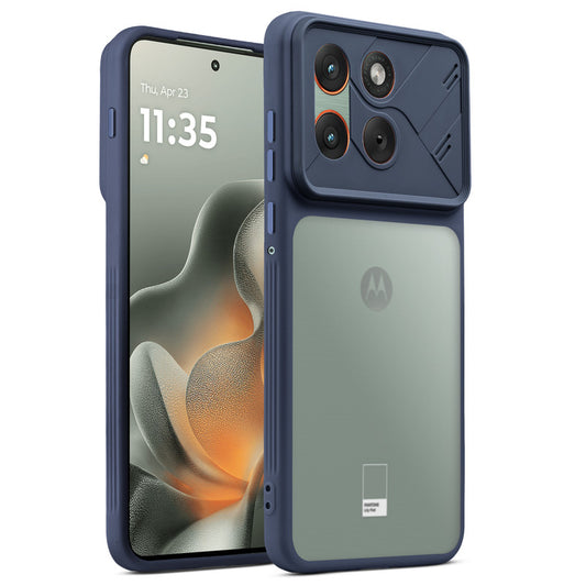 Premium Frosted Back Cover with Textured Camera Design & Metal-Look Buttons for Motorola Moto Edge 70 5G