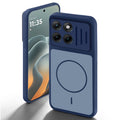 Blue back cover for Motorola Moto Edge 70 Fusion 5G with camera cut protection and ring design on back side.