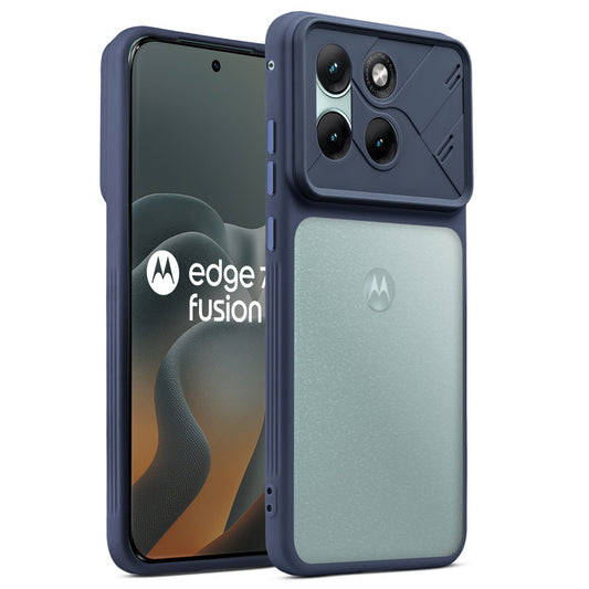 Premium Frosted Back Cover with Textured Camera Design & Metal-Look Buttons for Motorola Moto Edge 70 Fusion 5G