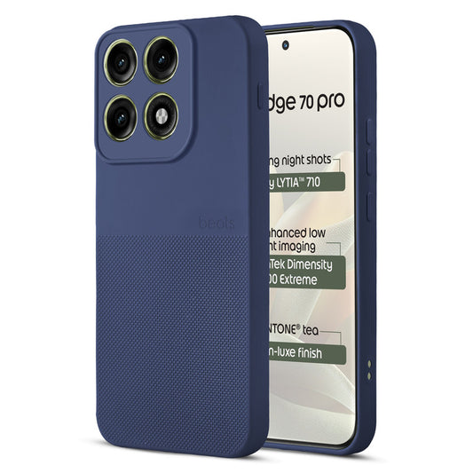 Durable Silicone Matte Back Cover with Textured Grip & Raised Camera Edges for Motorola Moto Edge 70 Pro 5G
