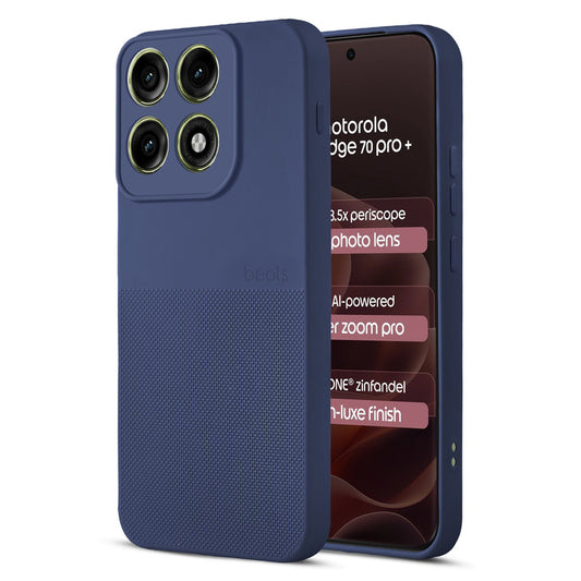 Durable Silicone Matte Back Cover with Textured Grip & Raised Camera Edges for Motorola Moto Edge 70 Pro Plus 5G