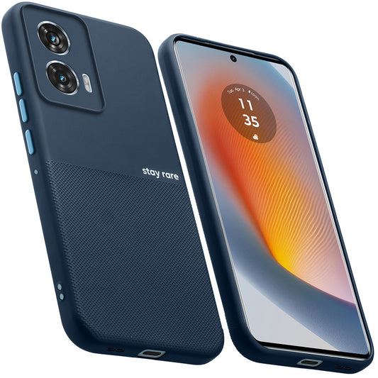 Premium Silicone Textured Case With Camera Protection & Inner Microfiber Lining Back Cover For Motorola Moto G96 5G