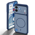 Blue back cover for Nothing Phone 4B 5G with camera cut protection and ring design on back side.