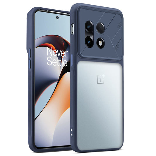 Premium Frosted Back Cover with Textured Camera Design & Metal-Look Buttons for OnePlus 11R 5G