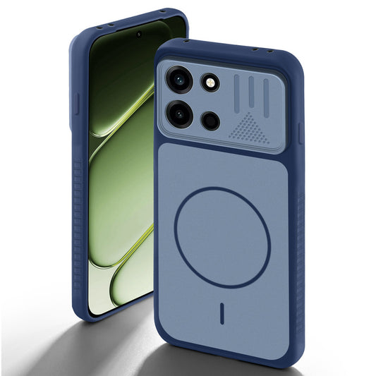 Blue back cover for OnePlus Nord 6 5G with camera cut protection and ring design on back side.