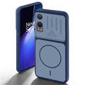 Blue back cover for OnePlus Nord CE 4 Lite 5G with camera cut protection and ring design on back side.