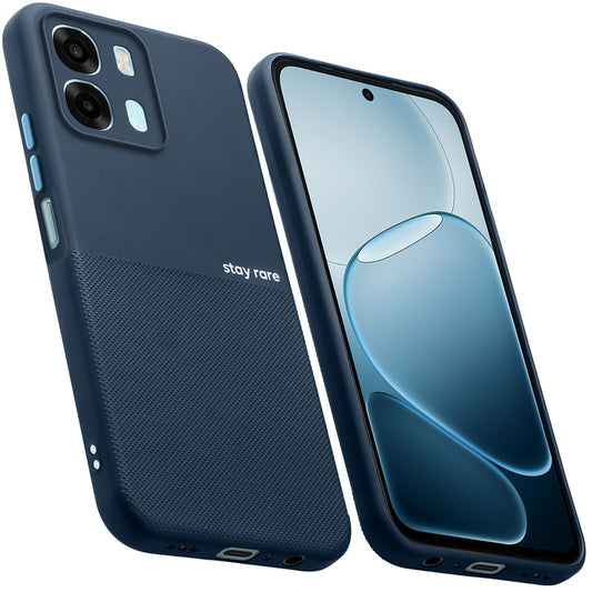 Premium Silicone Textured Case With Camera Protection & Inner Microfiber Lining Back Cover For Oppo A6x 5G