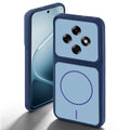 Blue back cover for Oppo F31 Pro 5G with camera cut protection and ring design on back side.