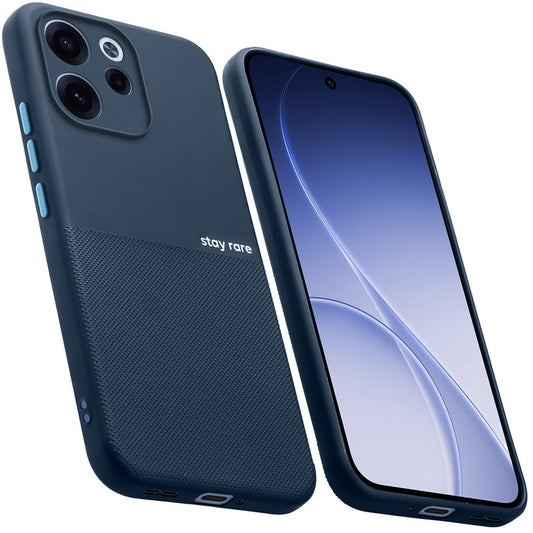 Premium Silicone Textured Case With Camera Protection & Inner Microfiber Lining Back Cover For Oppo Reno 15C 5G