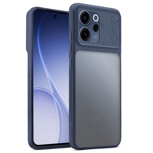 Premium Frosted Back Cover with Textured Camera Design & Metal-Look Buttons for Oppo Reno 15C 5G