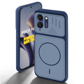 Blue back cover for Poco M8x 5G with camera cut protection and ring design on back side.