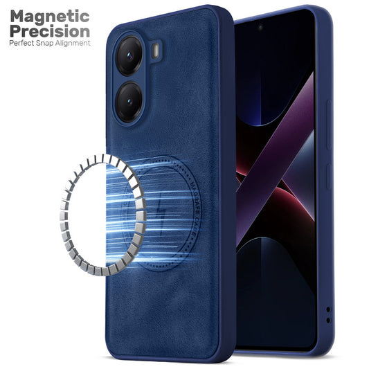 Refined PU Leather Case for Poco X7 Pro 5G , with Support for MagSafe & Wireless Accessories