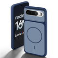 Blue back cover for Realme 16 5G with camera cut protection and ring design on back side.