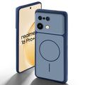 Dual tone silicone Blue back cover for Realme 16 Pro Plus 5G showing camera protection and design