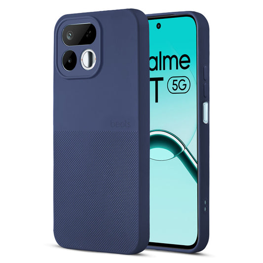 Durable Silicone Matte Back Cover with Textured Grip & Raised Camera Edges for Realme 16T 5G