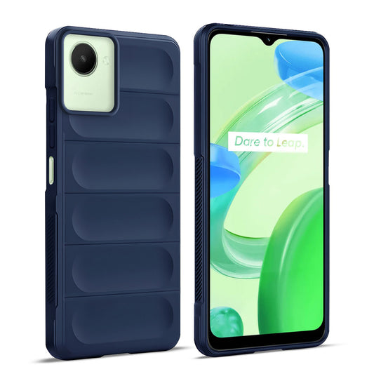 Soft Silicone Airbag Shockproof Case with Side Grip & Microfiber Lining for Realme C30s
