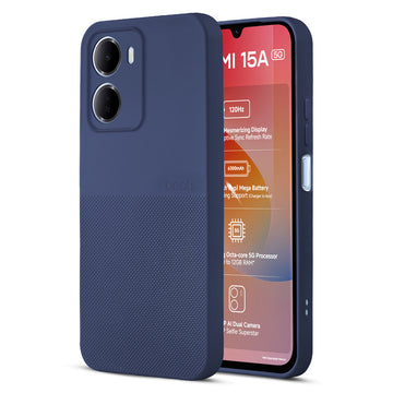 Durable Silicone Matte Back Cover with Textured Grip & Raised Camera Edges for Redmi 15A 5G
