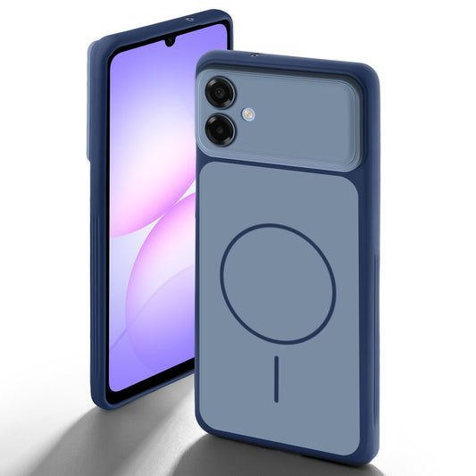 Dual tone silicone Blue back cover for Samsung A07 5G showing camera protection and design