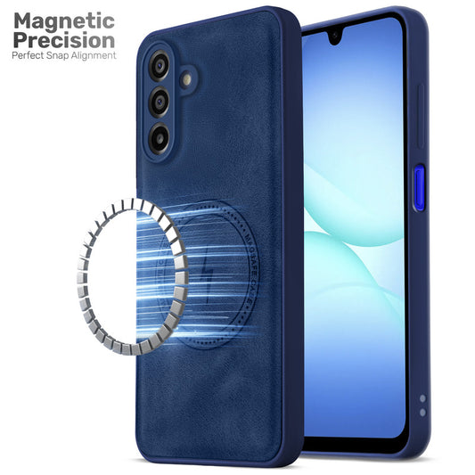 Refined PU Leather Case for Samsung A17 5G , with Support for MagSafe & Wireless Accessories