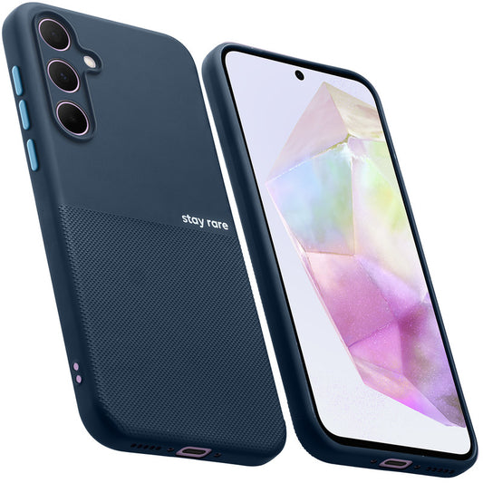 Premium Silicone Textured Case With Camera Protection & Inner Microfiber Lining Back Cover For Samsung A35 5G