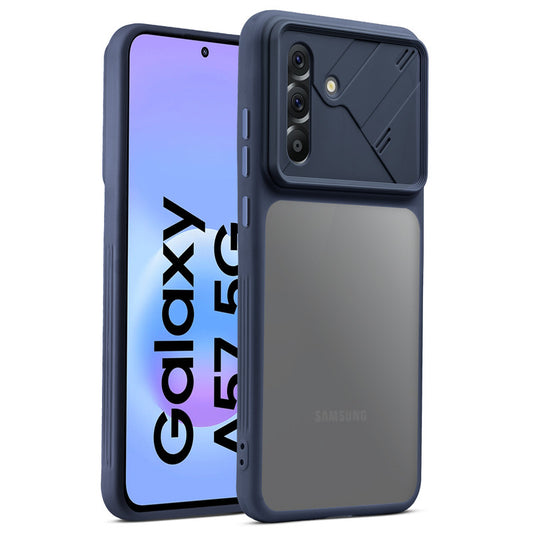 Premium Frosted Back Cover with Textured Camera Design & Metal-Look Buttons for Samsung A57 5G