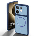 Blue back cover for Vivo T4 Pro 5G with camera cut protection and ring design on back side.