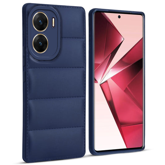 Leather Textured Back Cover for Vivo V29e 5G, Shockproof Case with Camera Protection