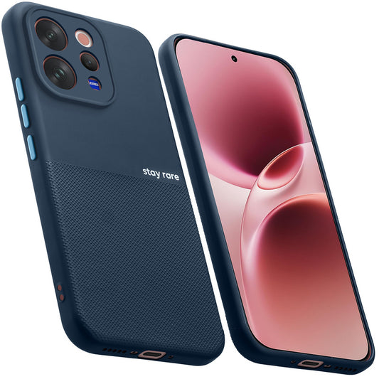 Premium Silicone Textured Case With Camera Protection & Inner Microfiber Lining Back Cover For Vivo V70 Elite 5G