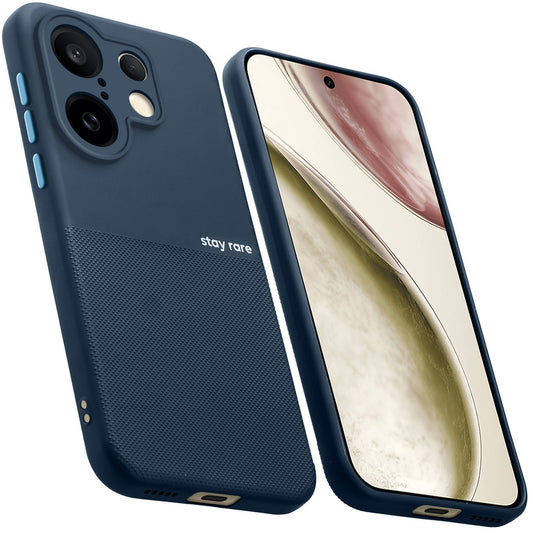 Premium Silicone Textured Case With Camera Protection & Inner Microfiber Lining Back Cover For Vivo X200 FE 5G