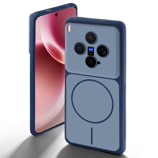 Dual tone silicone Blue back cover for Vivo X300 5G showing camera protection and design