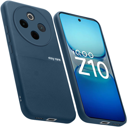 Matte Grip Silicone Case With Camera Protection & Microfiber Lining For iQOO Z10 5G