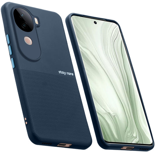 Premium Silicone Textured Case With Camera Protection & Inner Microfiber Lining Back Cover For iQOO Z9s 5G