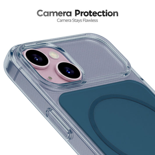 Silicone Hybrid Hard Back Cover with Wireless Charging Support for Apple iPhone 13