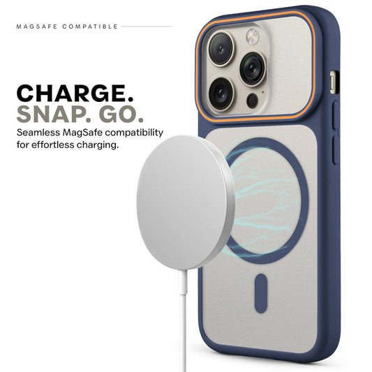 Premium MagSafe Case for Apple iPhone 14 Pro Max with Frosted Back, Soft Silicone Edges & Raised Camera Protection