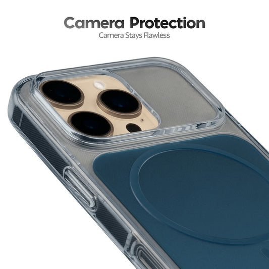 Silicone Hybrid Hard Back Cover with Wireless Charging Support for Apple iPhone 16 Pro