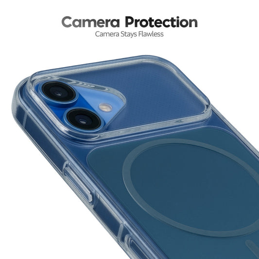 Silicone Hybrid Hard Back Cover with Wireless Charging Support for Apple iPhone 17