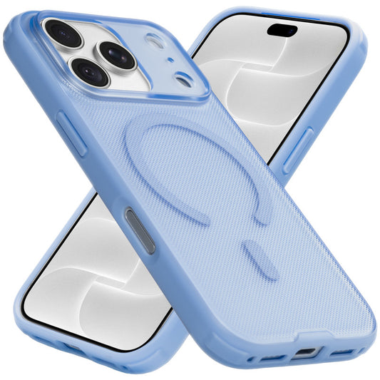 Soft TPU Frame & Premium MagSafe Compatible Hard Case for Apple iPhone 18 Pro Max, Dotted Texture & Camera Protection