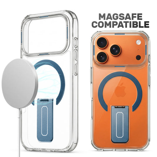 Clear Case with Kickstand & Wireless Charging Support For Apple iphone 17 Pro Max