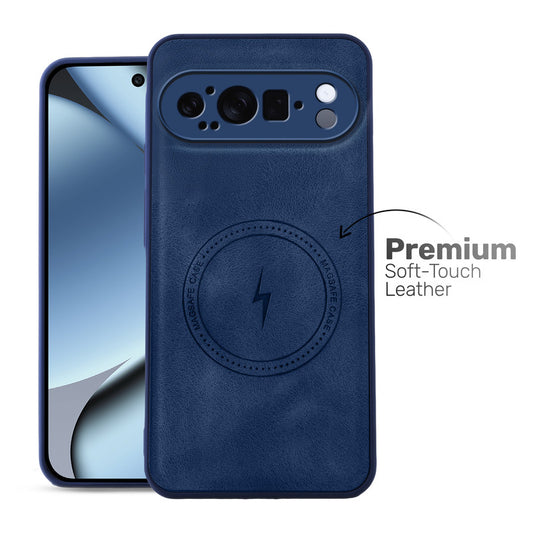 Refined PU Leather Case for Google Pixel 10 Pro 5G , with Support for MagSafe & Wireless Accessories