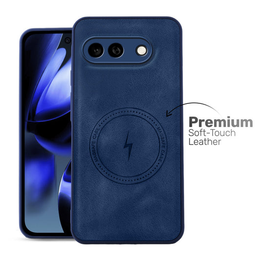 Refined PU Leather Case for Google Pixel 9A 5G , with Support for MagSafe & Wireless Accessories