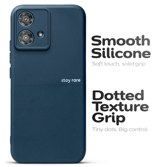 Matte Grip Silicone Case With Camera Protection & Microfiber Lining For Motorola Moto Edge 40 Neo 5G