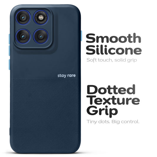 Premium Silicone Textured Case With Camera Protection & Inner Microfiber Lining Back Cover For Motorola Edge 60 Pro 5G