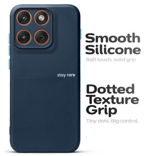 Premium Silicone Textured Case With Camera Protection & Inner Microfiber Lining Back Cover For Motorola Edge 70 5G