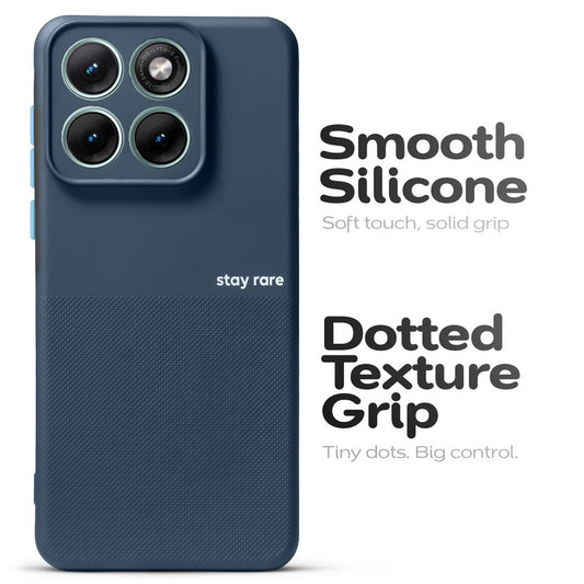 Premium Silicone Textured Case With Camera Protection & Inner Microfiber Lining Back Cover For Motorola Edge 70 Fusion 5G