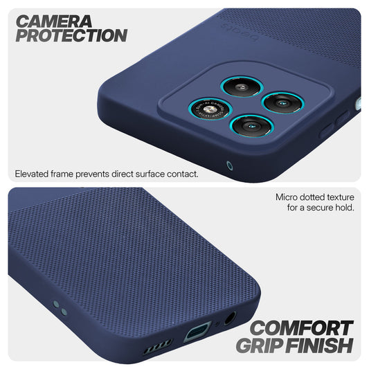 Durable Silicone Matte Back Cover with Textured Grip & Raised Camera Edges for Motorola G57 Power 5G