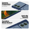 Blue Phone case for Motorola Moto Edge 50 Fusion 5G highlighting raised camera protection, anti-slip texture, and responsive side buttons