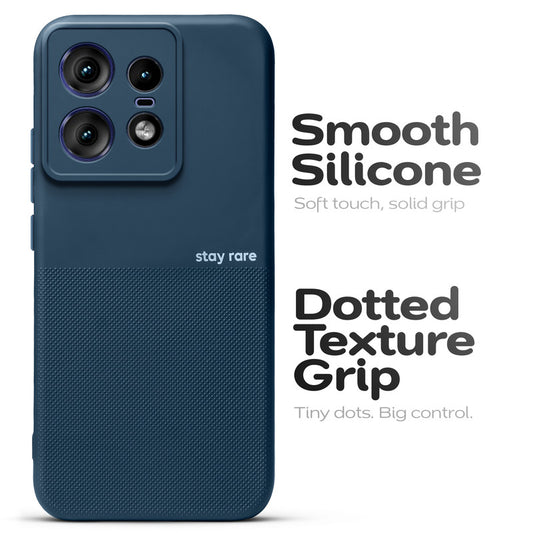 Matte Grip Silicone Case With Camera Protection & Microfiber Lining For Motorola Moto Edge 50 Pro 5G