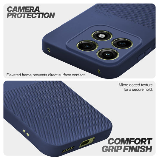 Durable Silicone Matte Back Cover with Textured Grip & Raised Camera Edges for Motorola Moto Edge 70 Pro 5G
