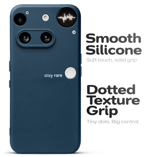 Matte Grip Silicone Case With Camera Protection & Microfiber Lining For Nothing Phone 3